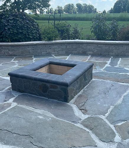 natural stone fire pit 