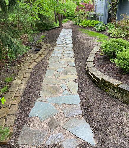 Flagstone walkway 