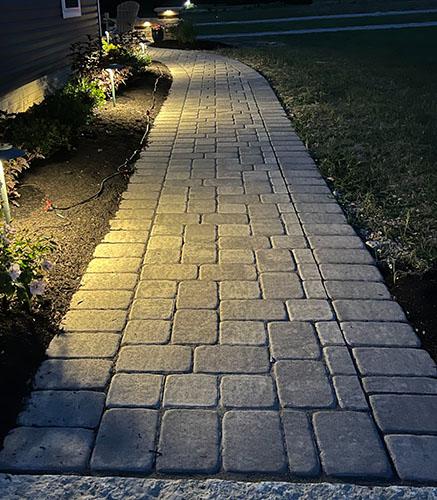 paver walkway installation to front door 