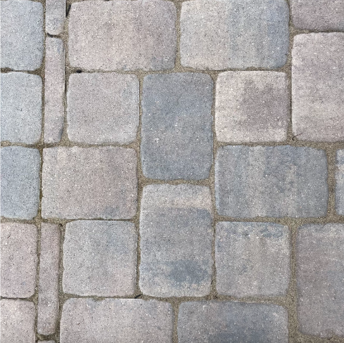 Unilock Camelot Pavers in cross section layout