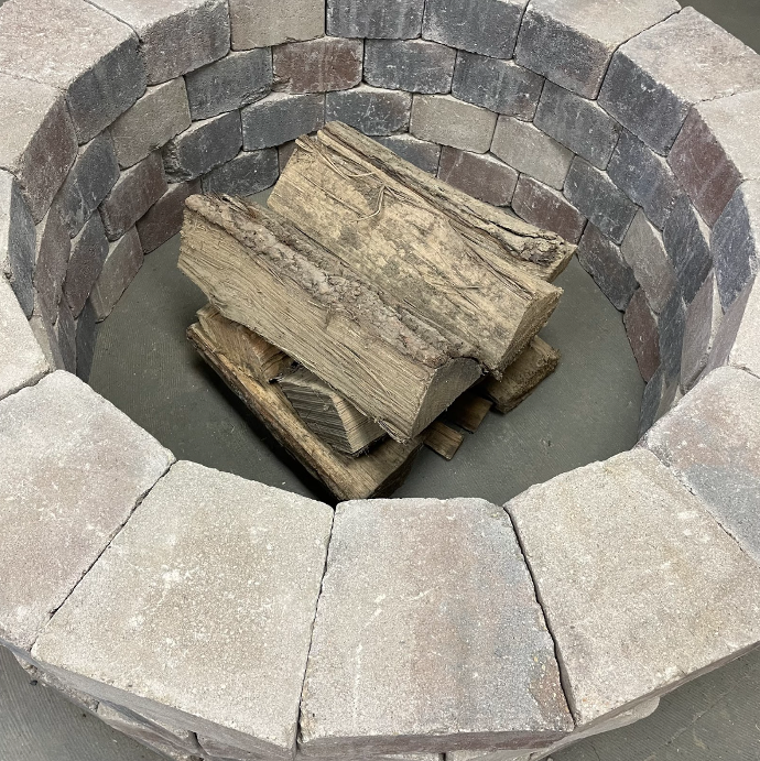 Fire Pit made from Patio Paver blocks