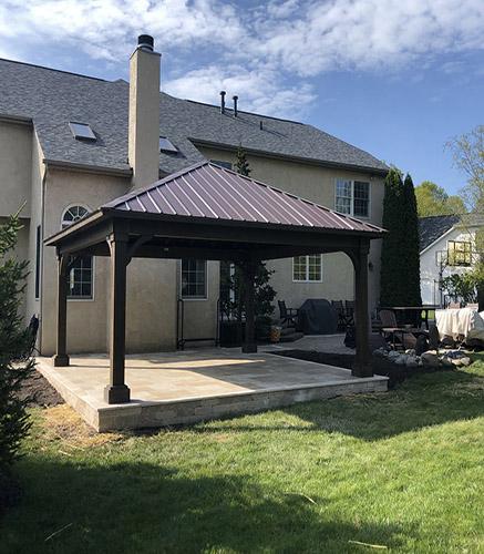 landscaping backyard gazebo vs pergola