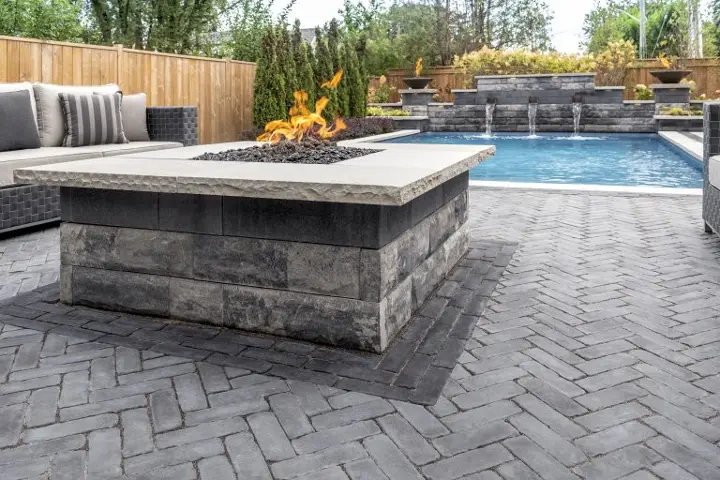 Built in Gas fire pit