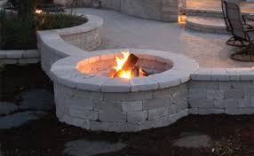 Fire Pit with Seating Wall