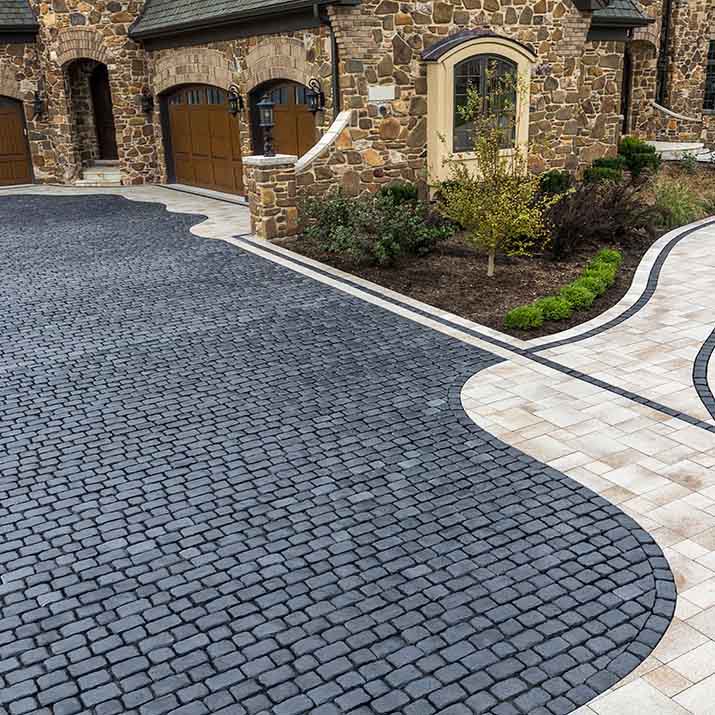 Courtstone Paver Driveway Install Landscaping