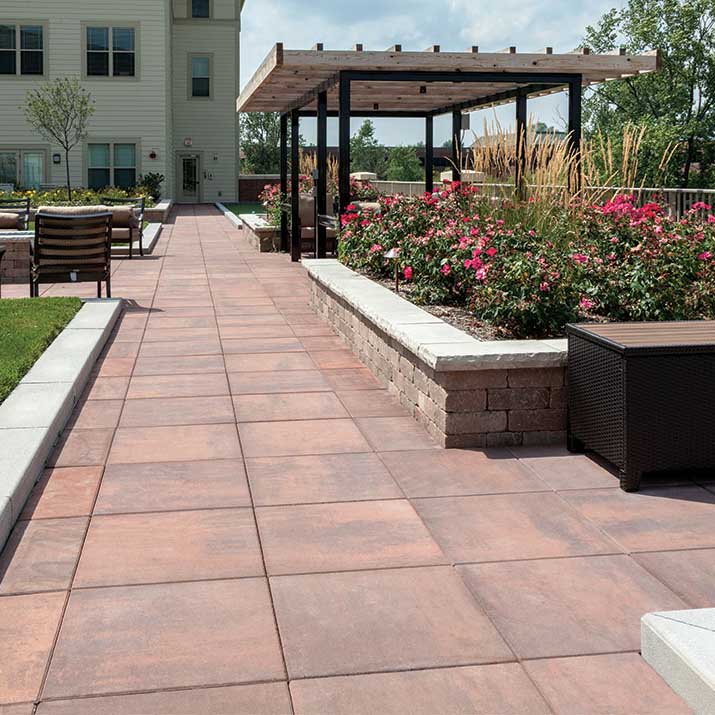 Unilock Skyline Paver Installed Walkway Sidewalk Pathway Landscaping