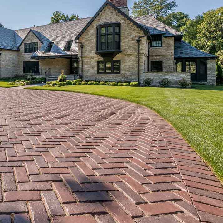 driveway paver - brick insalled