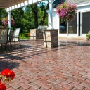 brick patio paver install