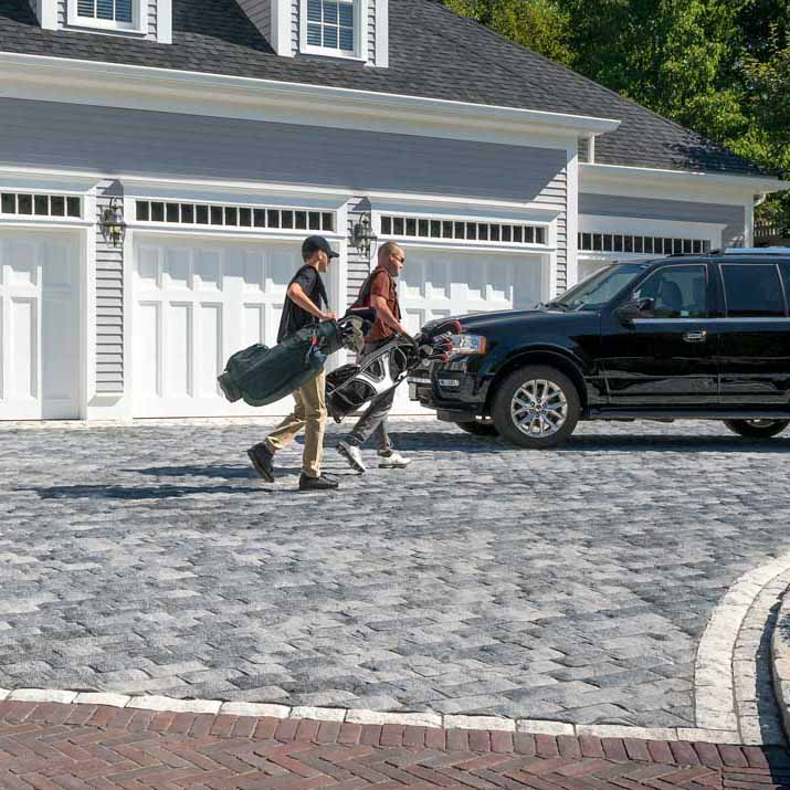 Patio installation driveway