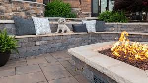 Lineal Fire Pit in Backyard