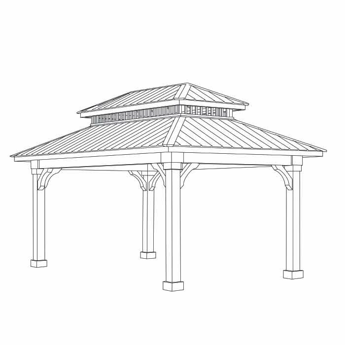 Cascade Wood Pavilion 10' x 10'