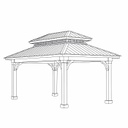 Cascade Wood Pavilion 10' x 10'