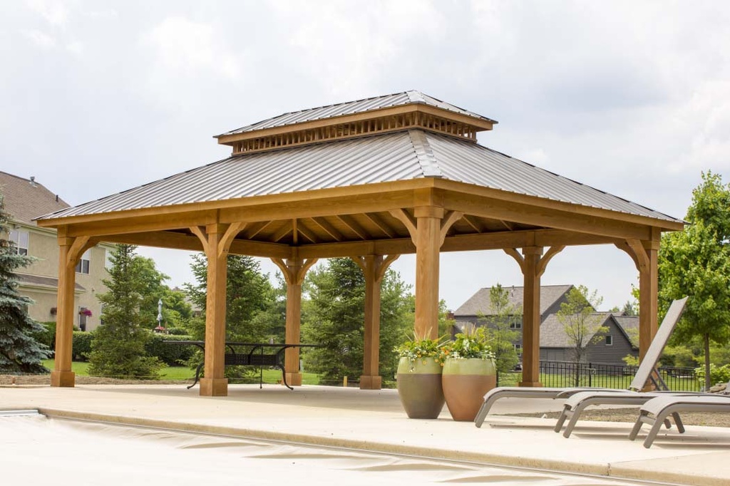 Cascade Pavilion Gazebo with 7 posts