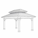 Cascade Pavilion Line Drawing