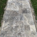 Silver Tumbled Premium Travertine Patio walkway