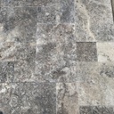 Silver Tumbled Premium Travertine Patio Installed