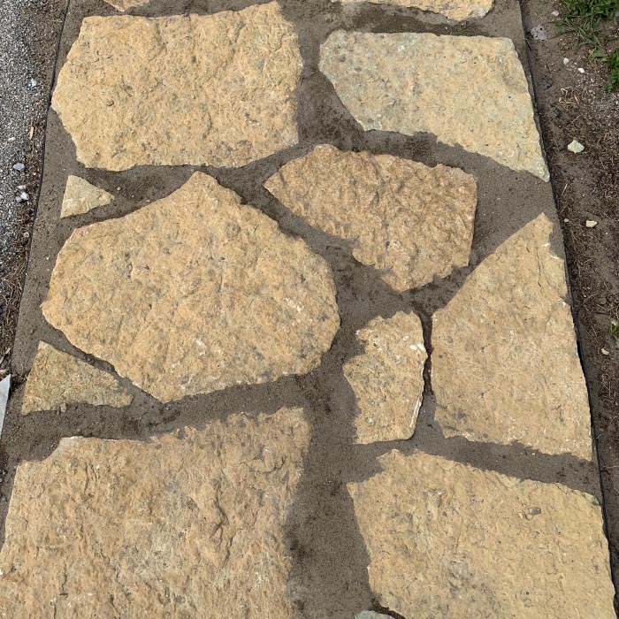 Southern Buff Flagstone Patio Installed