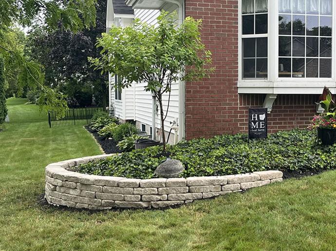 Tumbled Indiana 8" Split Wall Installed