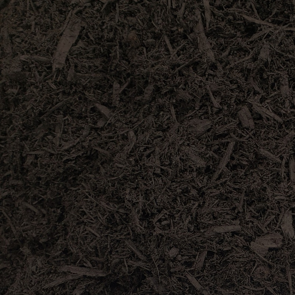 Dyed Black Triple Shredded Hardwood Mulch Installed
