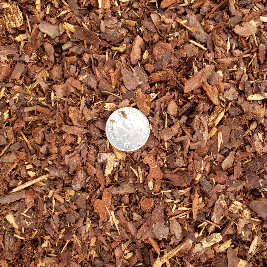 Pine Bark Mulch Installed
