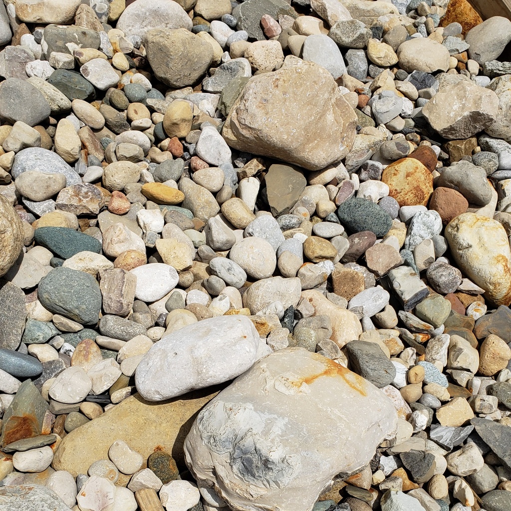 River Cobble Installed