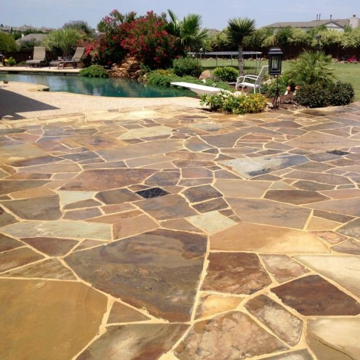 Oklahoma Flagstone Patio Installed