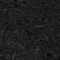 Dyed Black Double Shredded Hardwood Mulch Installed