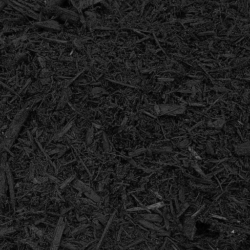 Dyed Black Double Shredded Hardwood Mulch Installed