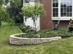 Tumbled Indiana 8&quot; Split Wall Installed
